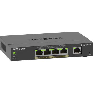 NETGEAR 5-poorts Gigabit Ethernet PoE+ Plus Switch (GS305EP) - Switch