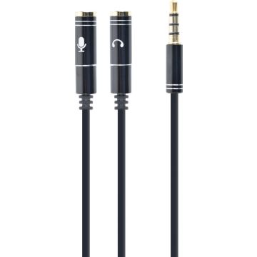 gembird 3,5 mm Audio + microfoon-Adapterkabel, 0,2 m