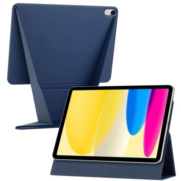 ACCEZZ – High Stand Tablet Case – Bookcase 11″ – Kunstleer – Magnetische bevestiging – Verstelbare kijkhoek – donkerblauw