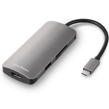 Sharkoon USB 3.0 Type C Multiport Adapter - Dockingstation