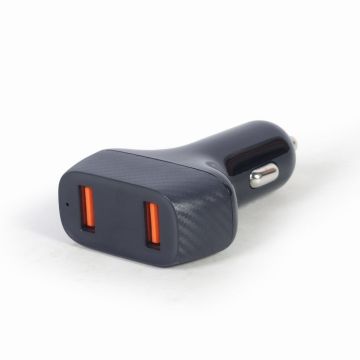 GEMBIRD USB-Autoschnellladegerät 2-Port QC3.0 / 36W schwarz
