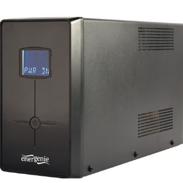 gembird USV met USB en LCD-Display, 2000 VA, zwart