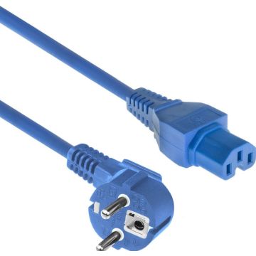 POWERCORD CEE 7/7-C15 BU 1.50M. 1 stk