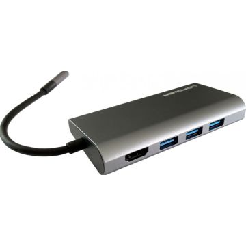 USB Hub LC-Power LC-HUB-MULTI-5  3USB3.2,USB-C,mSD,HDMI,SD,RJ-45