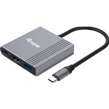 Equip Adapter USB-C -> HDMI,USB3.0,PD 4K60Hz 0.15m gr