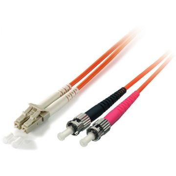 Equip LWL Patchkabel LC->ST 20.00m Singlemode Duplex OS2 yel plastic zak