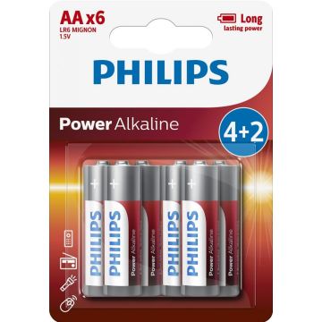 Philips Power Life LR6P6BP - Batterij 6 x AA-type