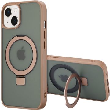 Accezz Ring Stand Backcover met MagSafe iPhone 13 - Brown