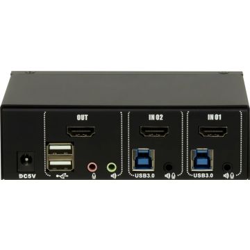 Inter-Tech IPC KVM Switch AC-21HUS HDMI, 4K@60Hz