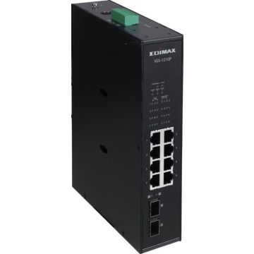 Switch EDIMAX Industrial 8-Port POE GbE + 2 GbE SFP unmanag.