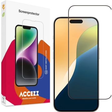 Accezz Gehard Glas Full Cover Screenprotector iPhone 16 Pro