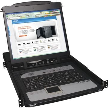 Tripp Lite 8-Port Rack Console KVM Switch built in IP w 19" LCD 1U - KVM-console met KVM-schakelaar