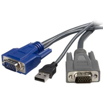 StarTech.com ultradunne 2-in-1 USB VGA KVM-kabel - Toetsenbord  video  muis (TVM) kabel