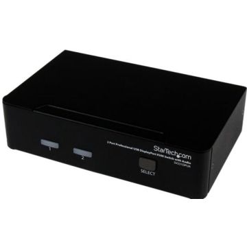 StarTech.com 2-poort Professionele USB DisplayPort KVM-Switch met Audio - KVM  audioschakelaar