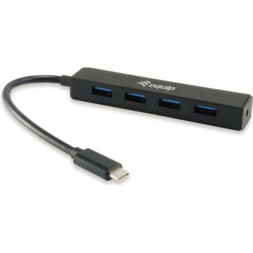Equip USB-Hub USB3.1-C zu USB3.0, 4Port, zwart