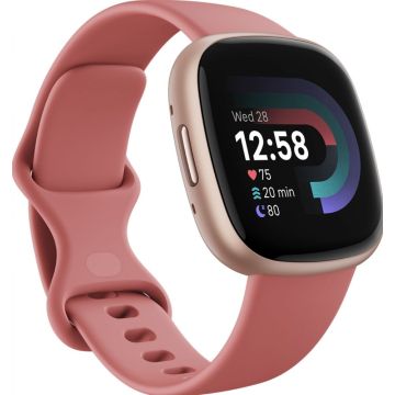 Fitbit Versa 4 Roze, Goud - Smartwatch