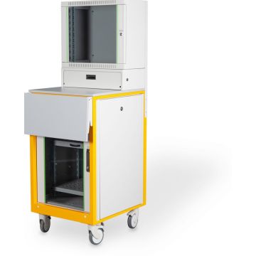 DIGITUS Mobile Arbeitsstation met geÃÂ¯ntegreerd netwerkschra extern retail