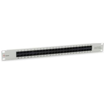 Equip Patchpanel 50x Cat3 19"" 1HE ISDN hellgrijs