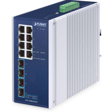 Planet Industrial 8-Port Switch IGS-1000-8T4X