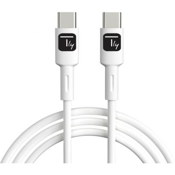 Techly Kabel USB 2.0 Type C M/M weiß 1m