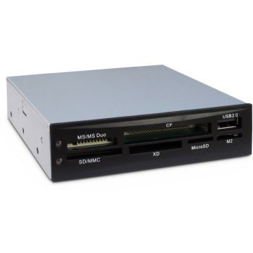 Inter-Tech Card Reader CI-02 USB 2.0 voor gÃ¤ngige Speicherk.
