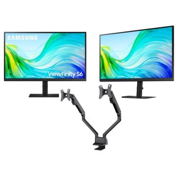Samsung S6 S27F61EAU bundel - 2x Samsung monitor + 1x Neomounts arm