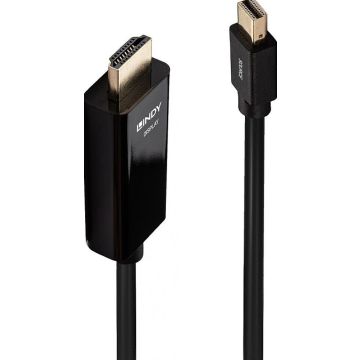 LINDY 2m Passive Mini DisplayPort to HDMI 4K Adapter Cable
