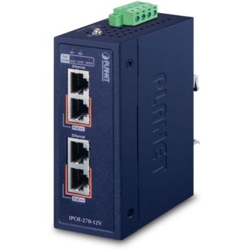 IP30 Industrial 2-Port Multi-gigabit 802.3bt PoE++