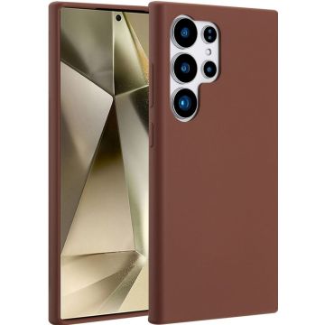 Accezz Liquid Silicone Backcover met MagSafe Samsung Galaxy S24 Ultra - New Tea Brown