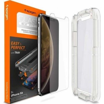 Spigen GLAS.tR EZ Fit - Schermbeschermer voor mobiele telefoon