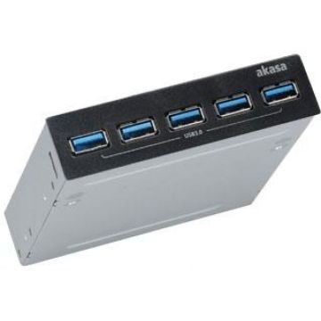 Akasa AK-ICR-19 InterConnect Pro 5S USB-Panel - schwarz