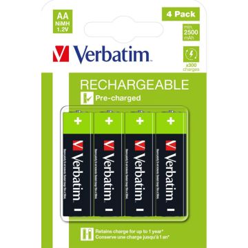 USV Acc Verbatim Battery AA NiMH 4 Pack