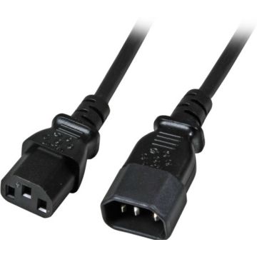 Ext. Cable C13-C14 M-F black 3 m