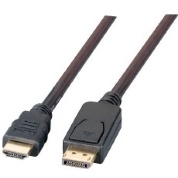 EFB DisplayPort/HDMI Kabel FullHD A-A ST-ST, 3m, zwart
