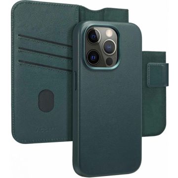 Accezz Leather Bookcase 2-in-1 met MagSafe iPhone 15 Pro - Cedar Green