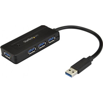 StarTech.com 4 poorts USB 3.0 hub - mini hub met oplaadpoort