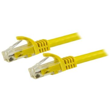 StarTech.com 7.5m CAT6 Ethernet Cable, 10 Gigabit Snagless RJ45 650MHz 100W PoE Patch Cord, CAT 6 10GbE UTP Network Cable wStrain Relief, Yellow, Fluke TestedWiring is UL CertifiedTIA - Category 6