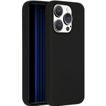 Accezz Liquid Silicone Backcover iPhone 15 Pro - Zwart