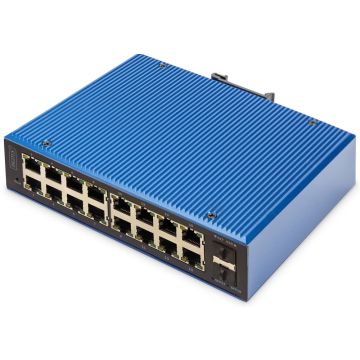 DIGITUS Switch 16+2 -Port L2 managed Gigabit