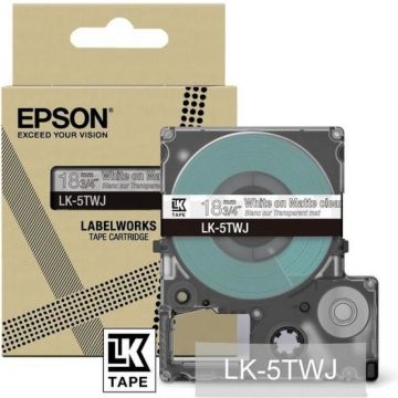 Epson LabelWorks LK-5TWJ - Wit op mat doorzichtig