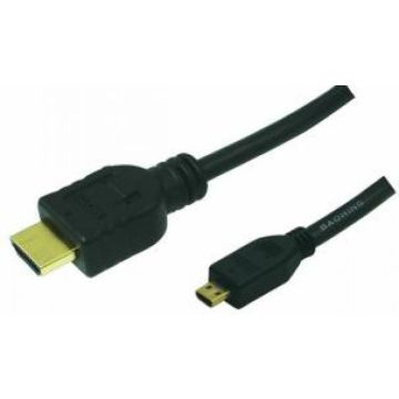 HDMI-Kabel LogiLink Ethernet A -> micro D St/St 1.00m