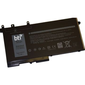 BTI - Batterij voor laptopcomputer (gelijk aan: Dell D4CMT, Dell 93FTF, Dell 83XPC, Dell DJWGP, Dell 451-BBZT)