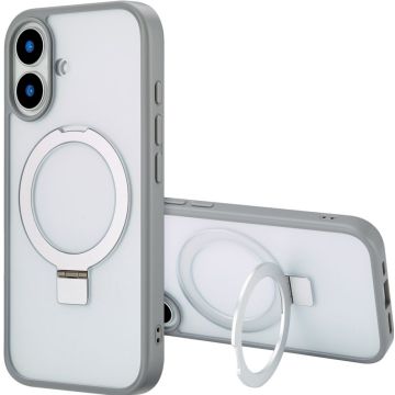 Accezz Ring Stand Backcover met MagSafe iPhone 16 - Grey
