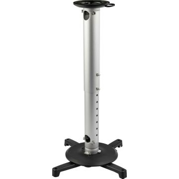 StarTech.com Universal Ceiling Projector Mount, Heavy Duty Height AdjustableExtendable Pole Mount 5"-22.7" from Ceiling, 33lb (15kg), TiltRotate, Hanging Projector Mount w Bracket - Telescopic Pole (PROJCEILMNT2)