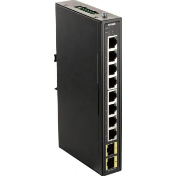 D-Link DIS-100G-10S, Unmanaged, Gigabit Ethernet (10/100/1000), DIN rail