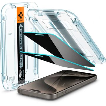 Spigen GLAS.tR EZ Fit - Schermbeschermer voor mobiele telefoon