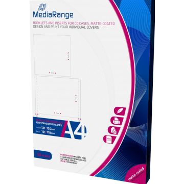MediaRange CD Jewelcase Booklet & Inlay - Mat wit