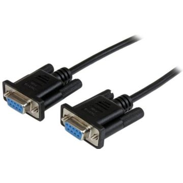 StarTech.com 2 m zwarte DB9 RS232 seriële nullmodemkabel F/F - Nulmodem-kabel