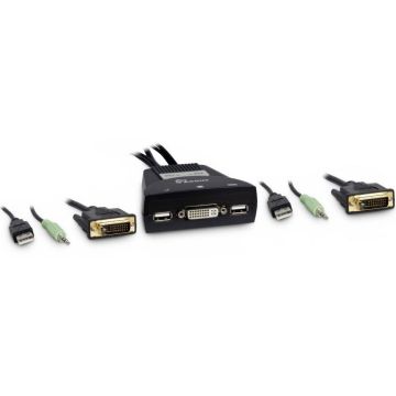 Inter-Tech KVM Switch LS-21DA DVI, 2 Port, kunsstof