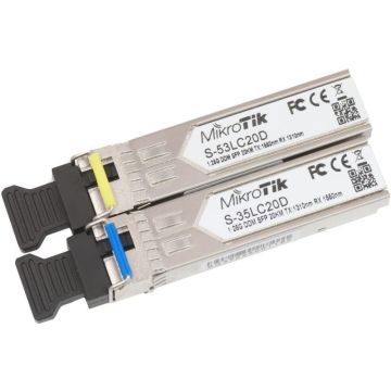 Pair of SFP modules, S-35LC20D 1.25G SM 20km T1310nm/R1550nm